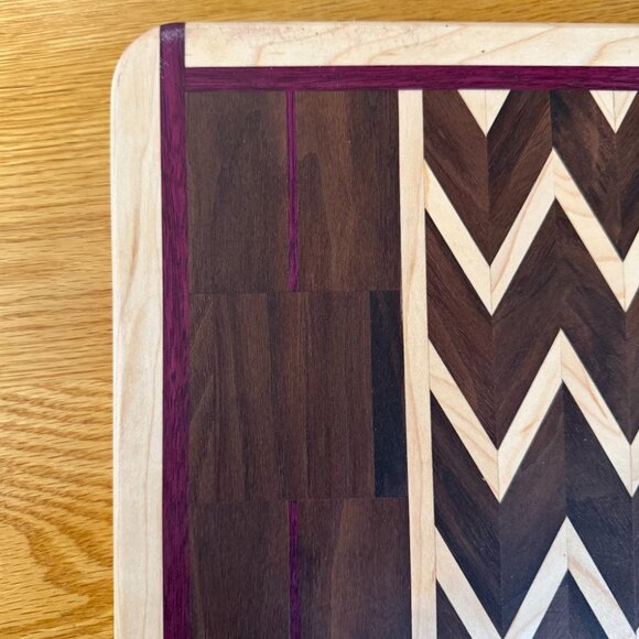 Cutting Board Star of David Mixed Hardwoods Hand Crafted ReversibleJudaica - Picture 7 of 8